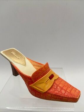 Just The Right Shoe by Raine Predator Miniature Shoe Figurine Orange & Gold